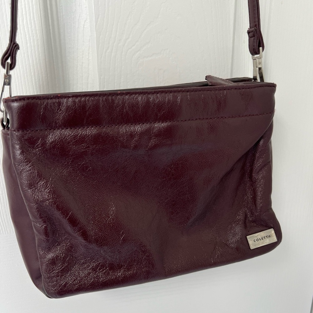 Coletta vintage dark brown/burgundy leather bag